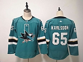 Youth Sharks 65 Erik Karlsson Teal Adidas Jersey,baseball caps,new era cap wholesale,wholesale hats